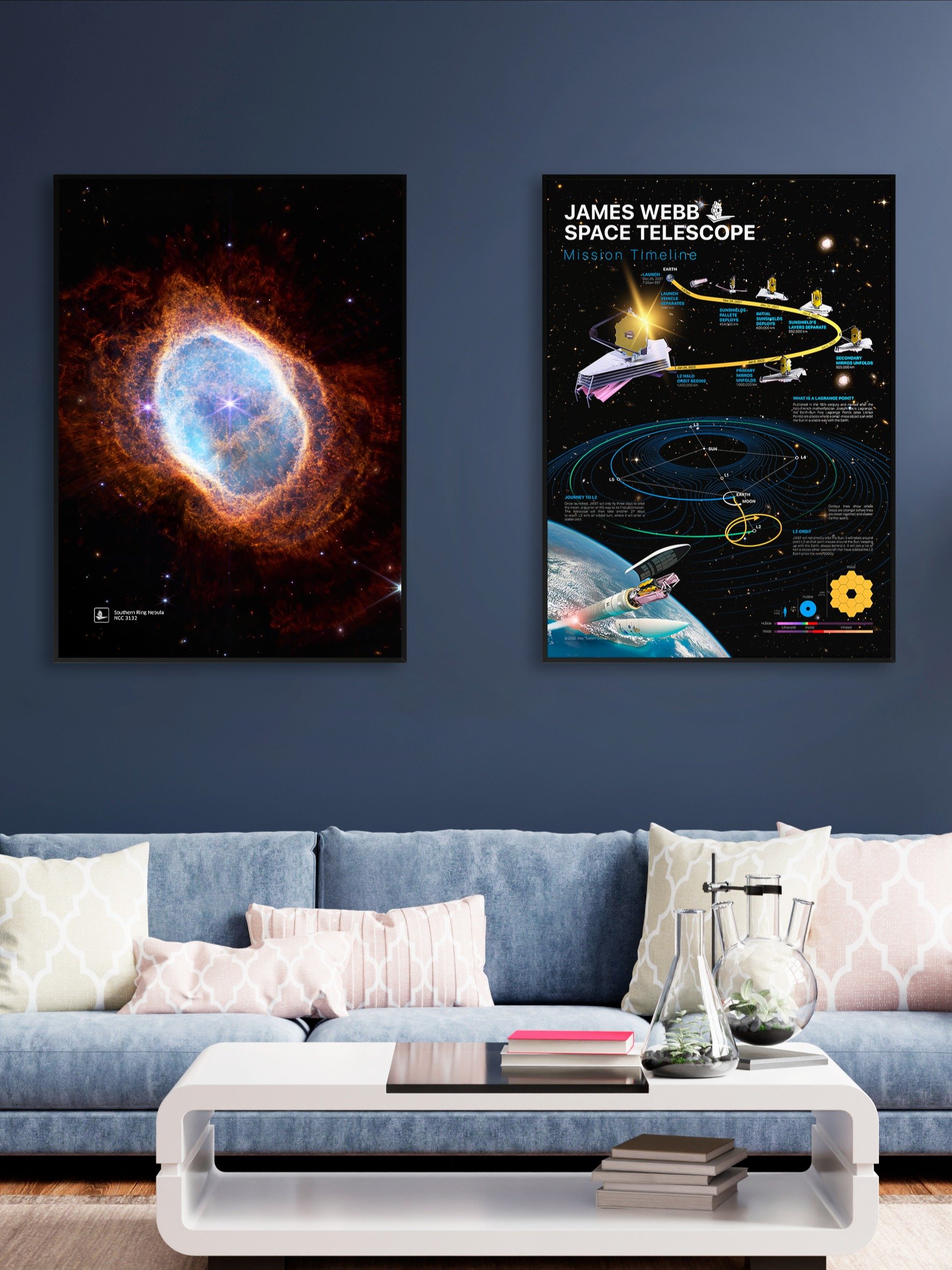 Southern Ring Nebula, NGC 3132 (James Webb/JWST) — space poster, science poster product image (3)