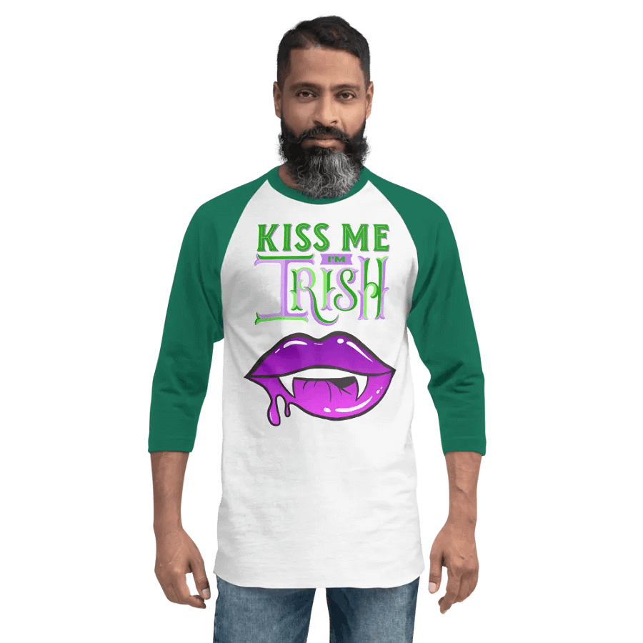 Irish Vampire Kiss Raglan Tee product image (2)