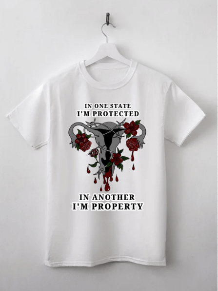 Barbed Wire Uterus Tee – Protest for Right to Bodily Autonomy product image (1)