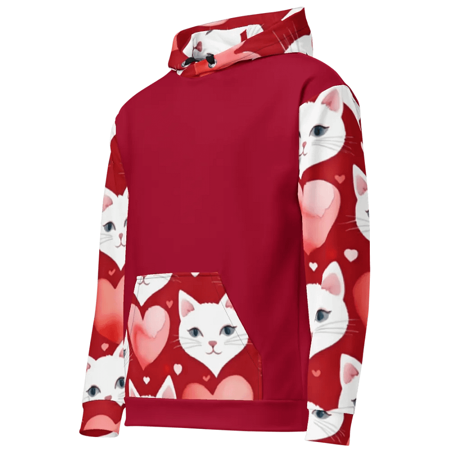 Love & Whiskers Valentine's Day Unisex Hoodie product image (2)