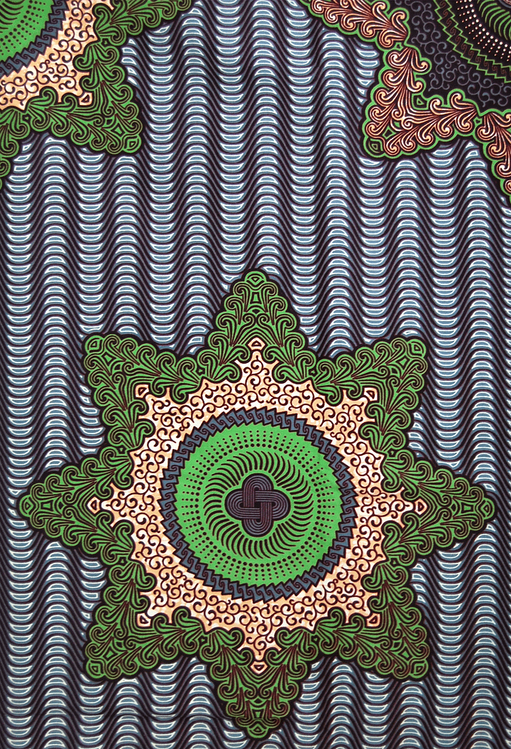 Scampolo Tessuto Wax Print - Design Mandala - 68 cm x 114 cm - cod.462/A-B product image (1)