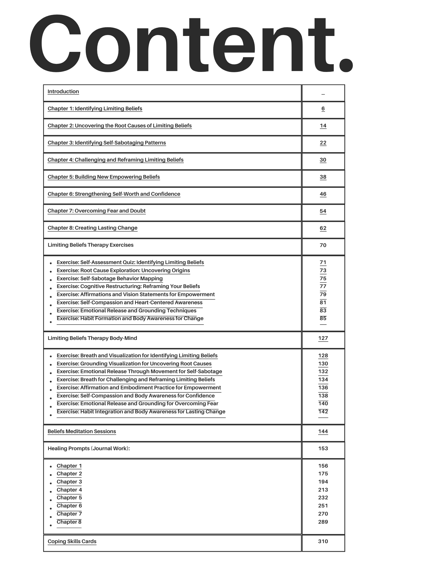 Limiting Beliefs Workbook product image (2)