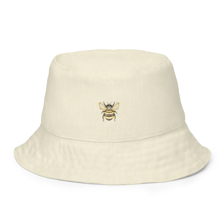 BEES & BLOOMS & BUTTERFLIES GARDEN Reversible Bucket Hat - Designer Gartenhut für Bienenfreunde product image (2)