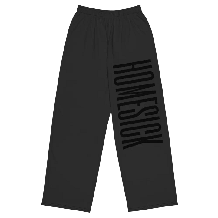 HOMESICK BLACK ON BLACK OPEN LEG SWEATS product image (1)