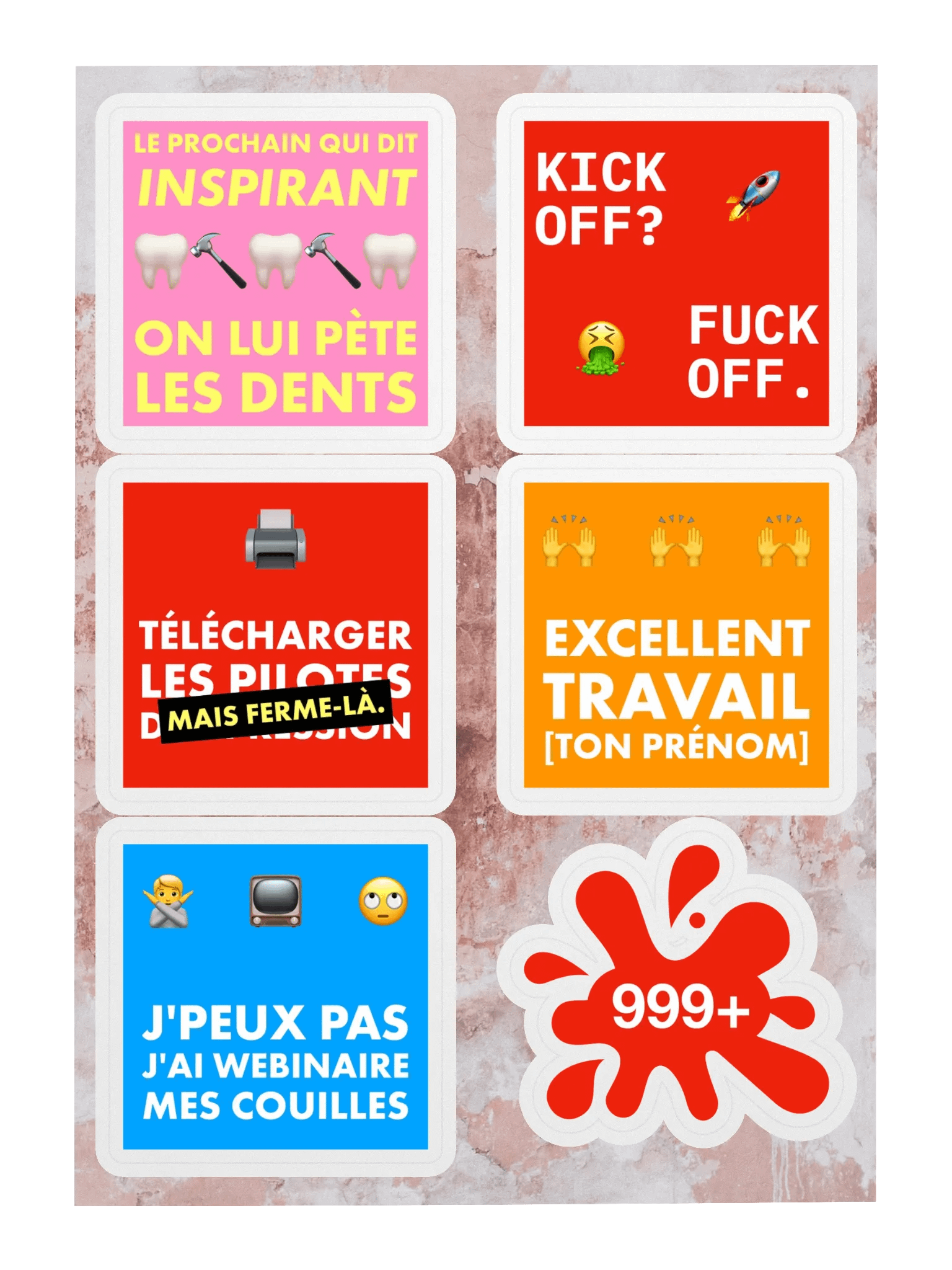 6 stickers fatigue au travail product image (1)