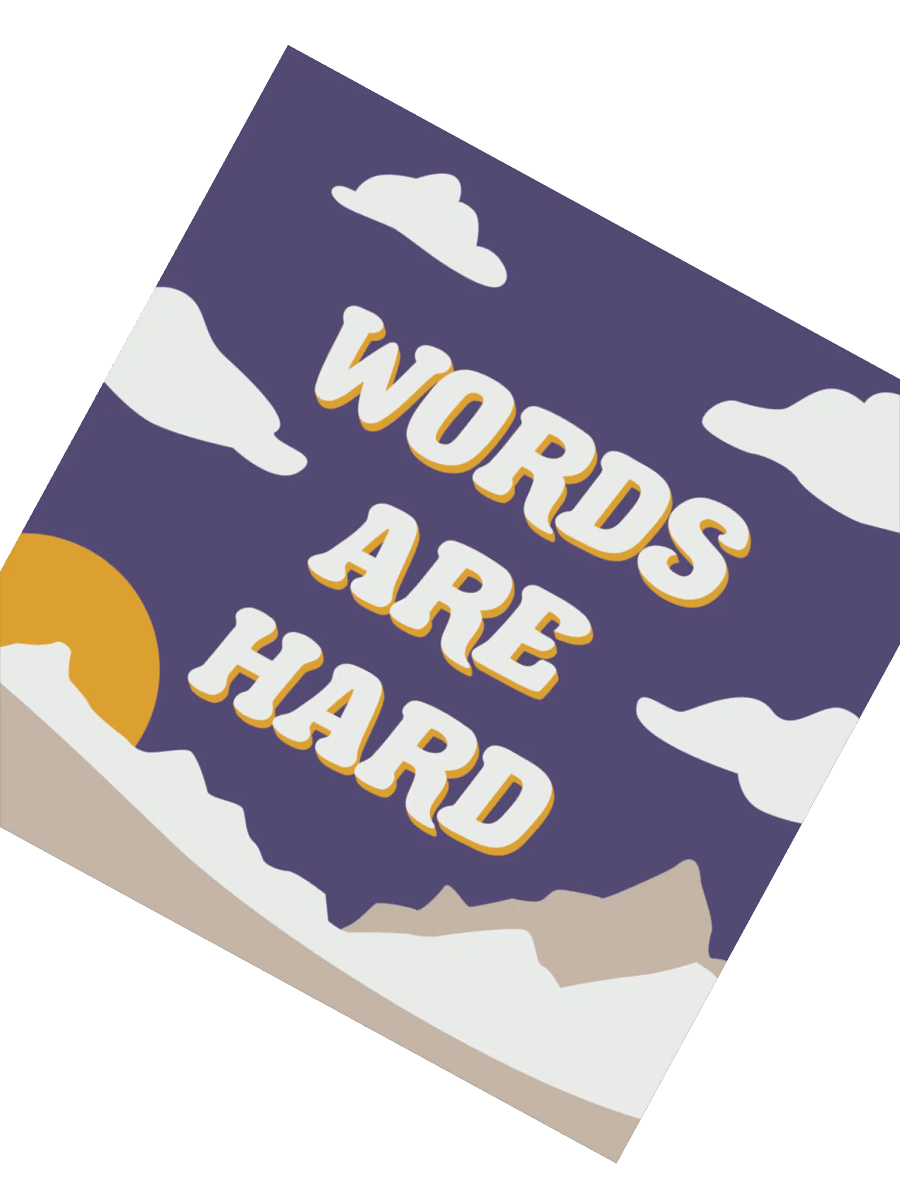 Words Are Hard Landscape Sticker product image (2)
