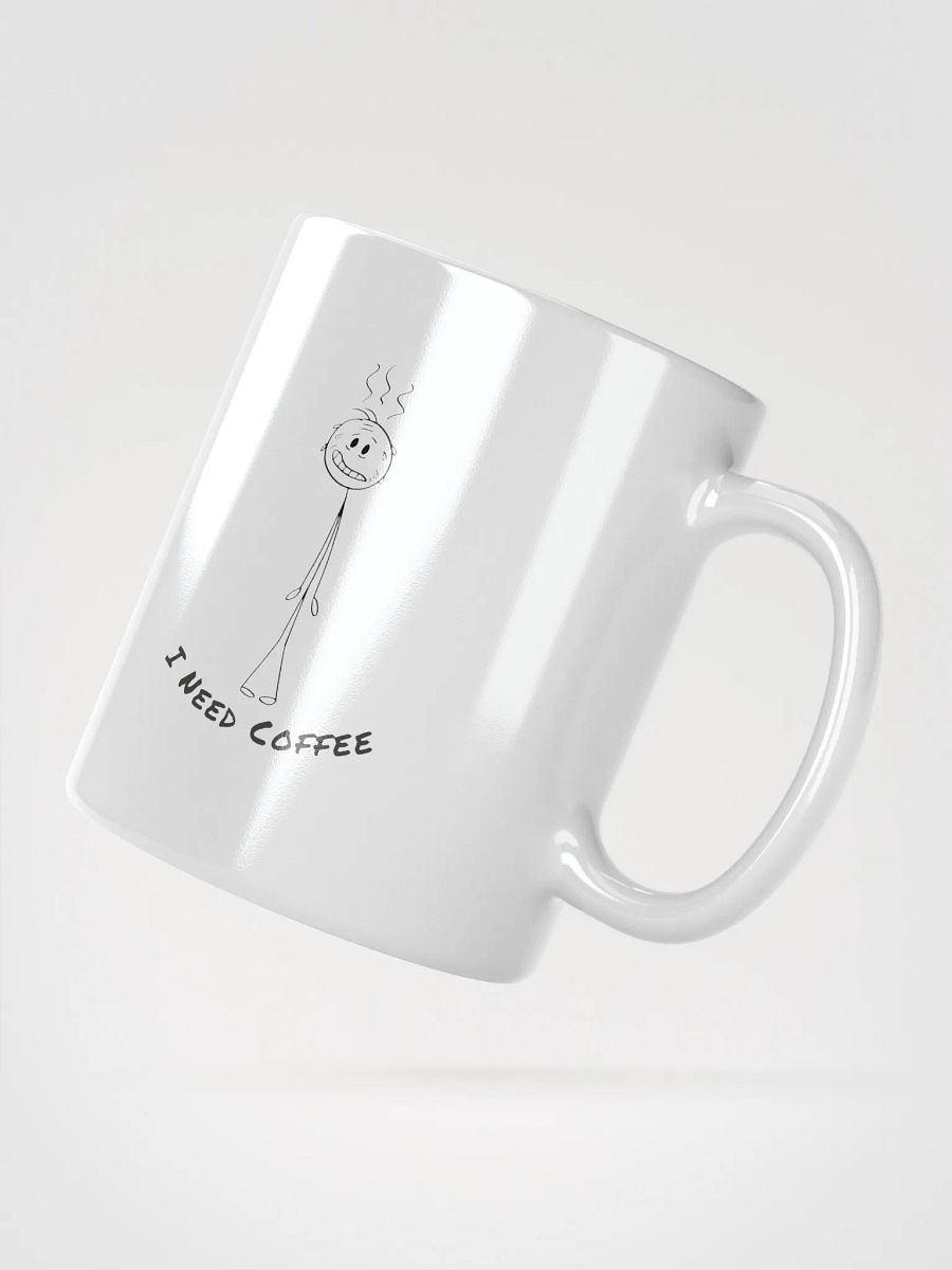 "I Need Coffee" Café Chic White Glossy Mug product image (6)