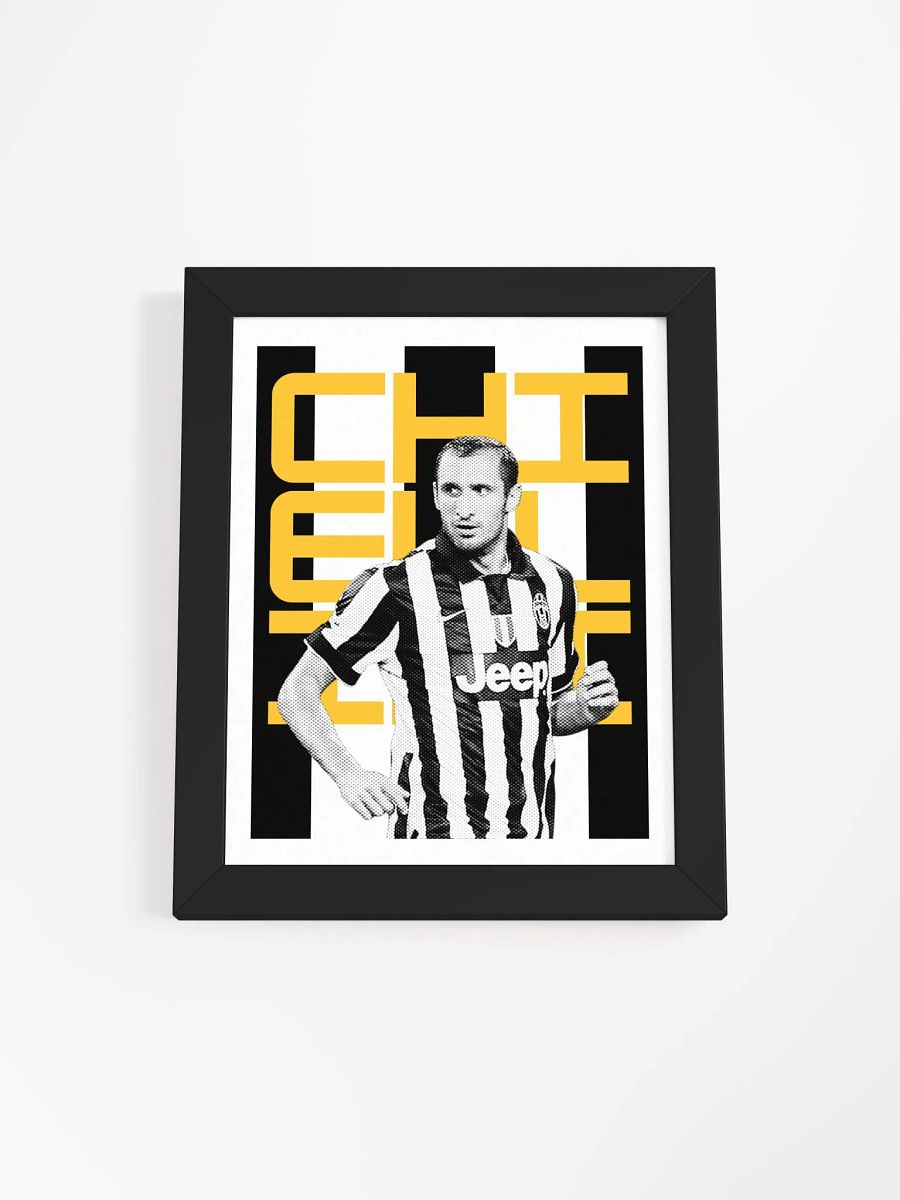 Giorgio Chiellini BW Juventus Name Art Framed Print product image (3)