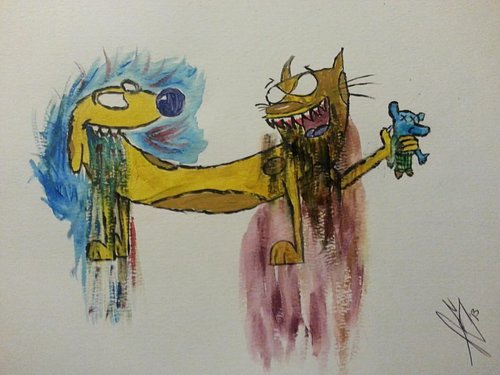 Old evil Catdog painting I did back in 2013. It’s always been one of my favorite pieces of fanart I’ve done 

Should I paint ...