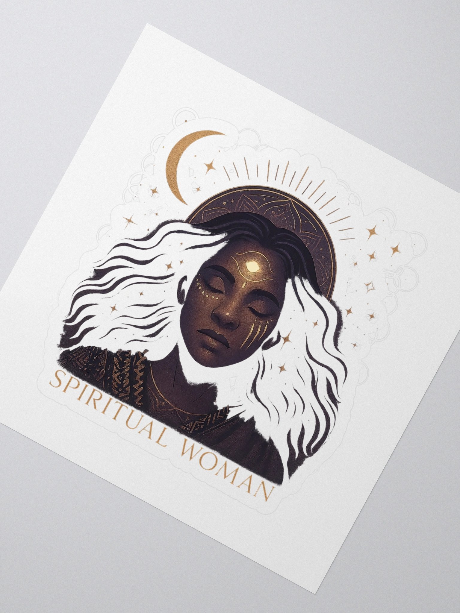 Spiritual Woman Halo Kiss Cut Stickers product image (2)