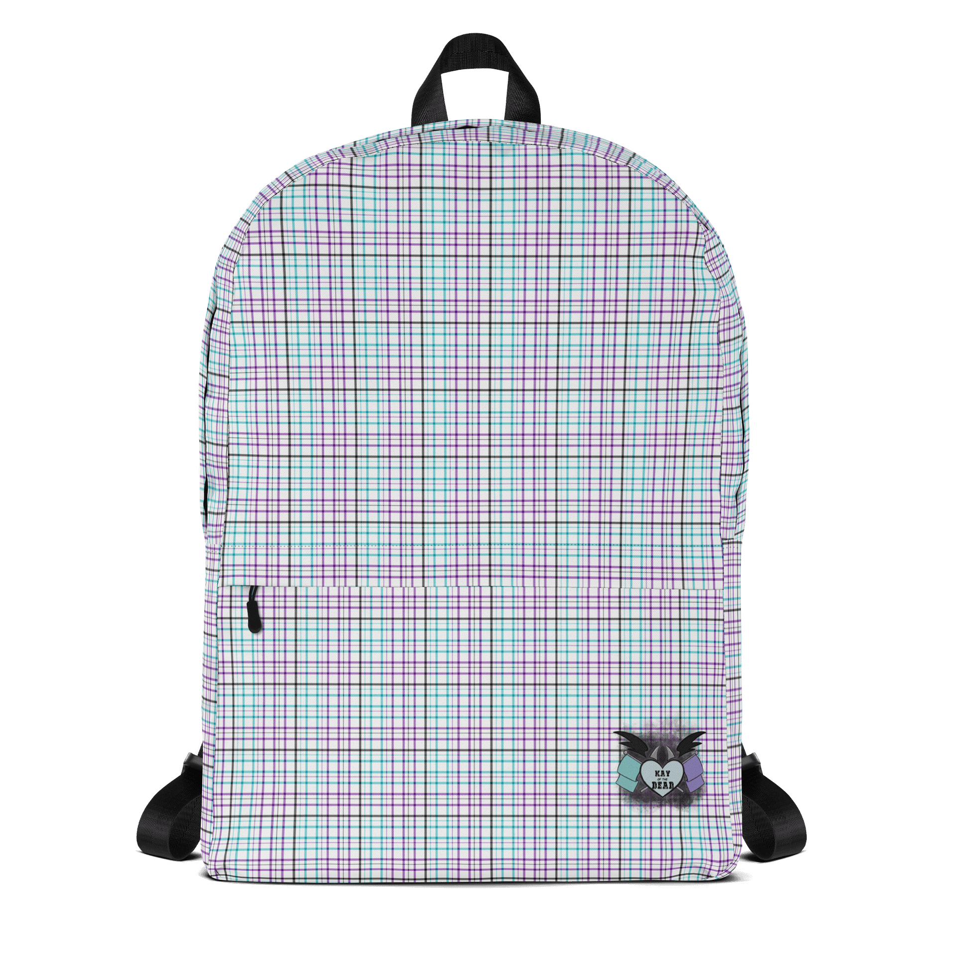 White Plaid Backpack product image (1)