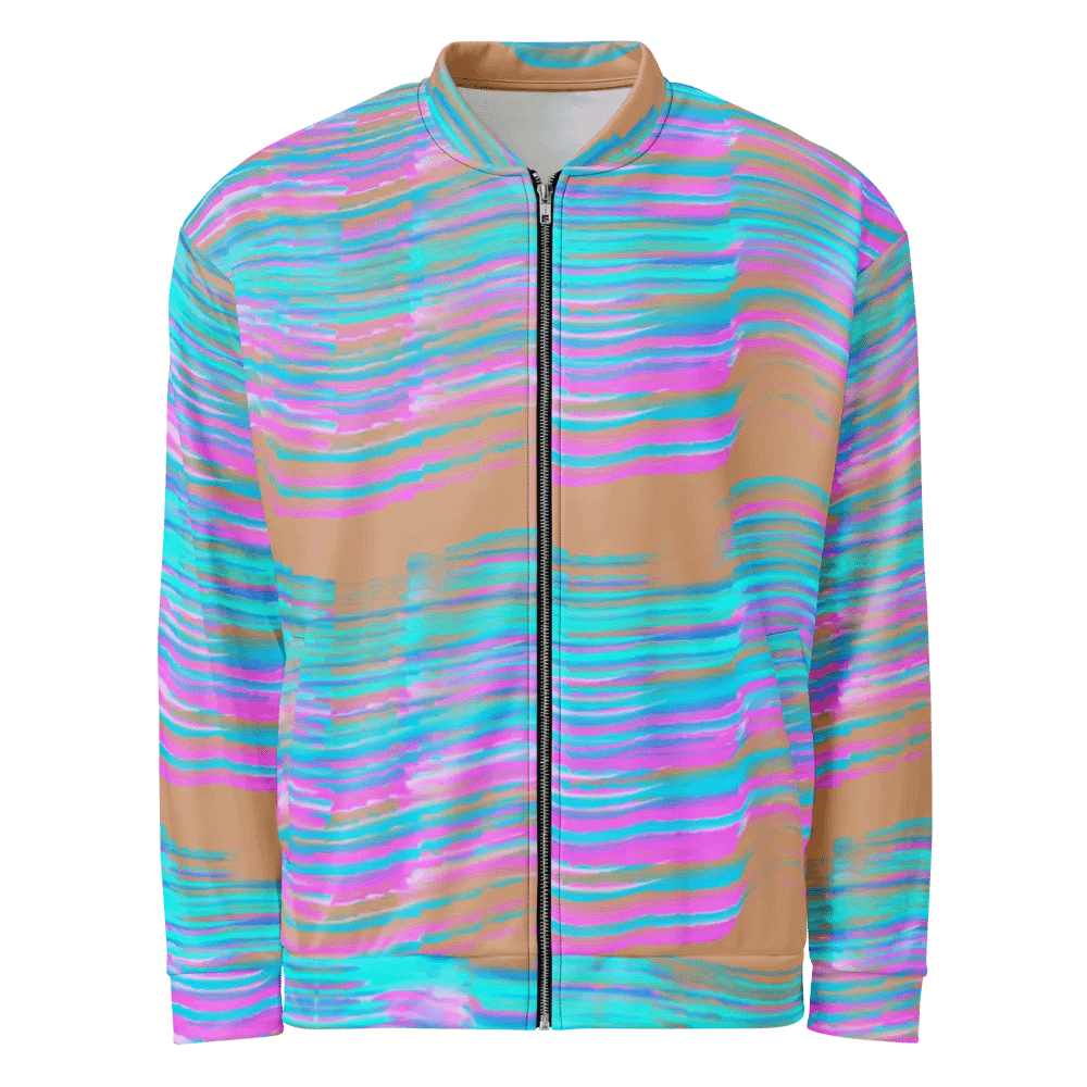 Northern Sky Pink and Blue Bomber Jacket product image (1)