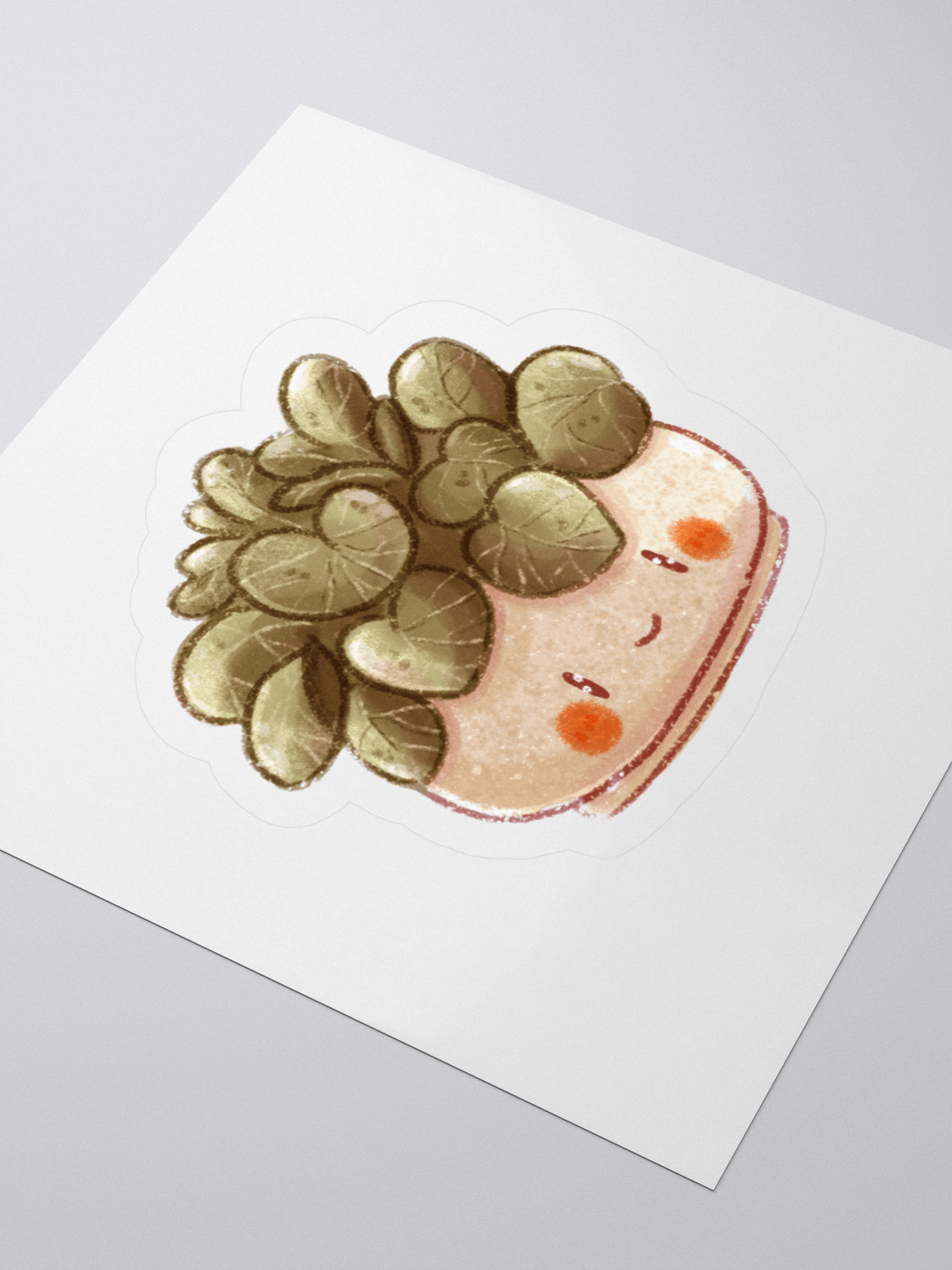 Happy Little Sprout – Smiling Plant Kiss-Cut Sticker product image (12)
