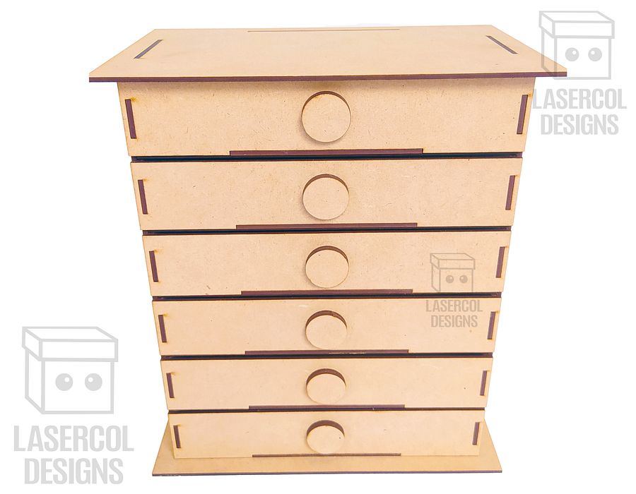 6 Drawers Desk Organizer - Laser Cut Files product image (2)