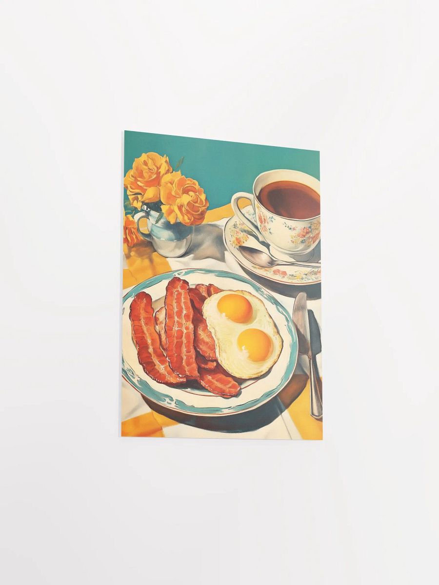 Bacon and Eggs Retro Poster - Nostalgic Classic Breakfast Print product image (3)