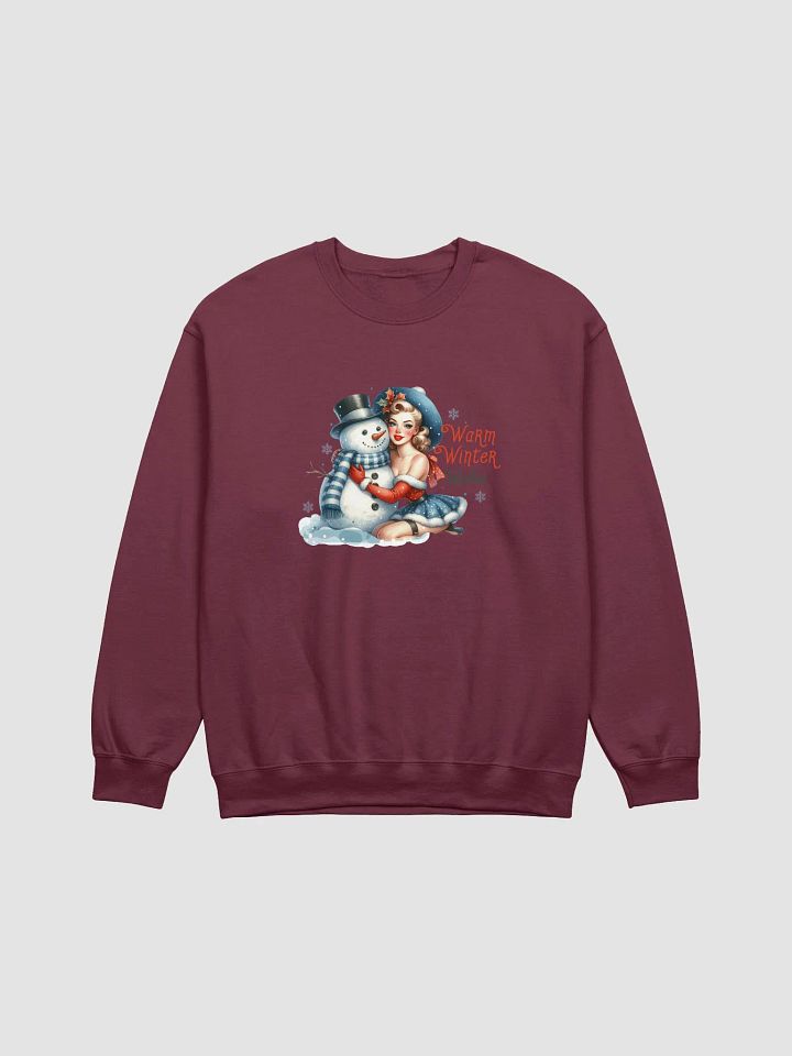 Vintage Warm Winter Christmas Front Print Unisex Crewneck Sweatshirt product image (1)