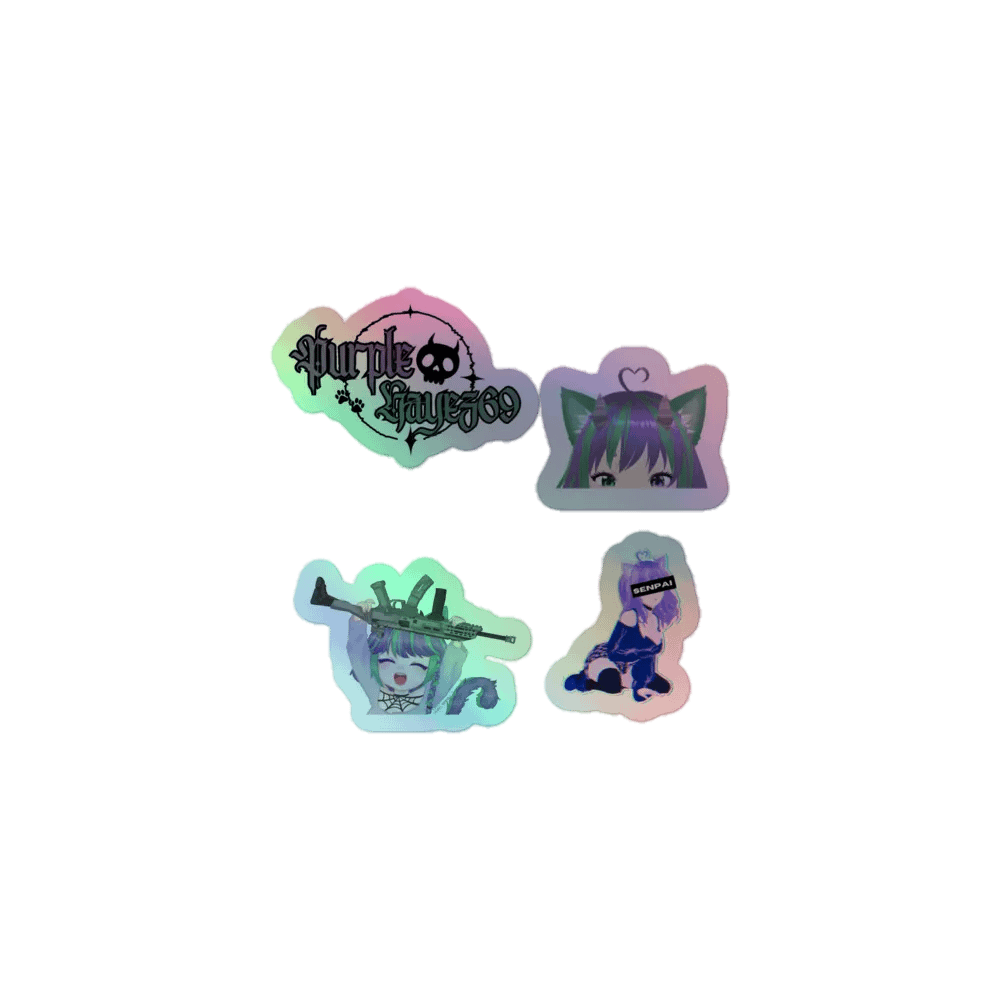 PurpleHayez69 holographic sticker product image (1)