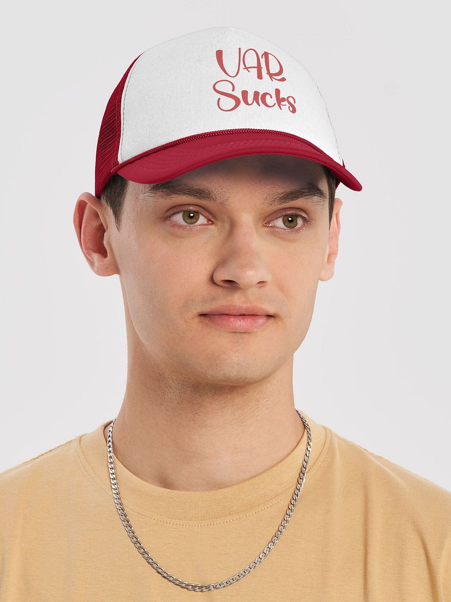 Rebel Red Cursive Trucker Hat product image (10)
