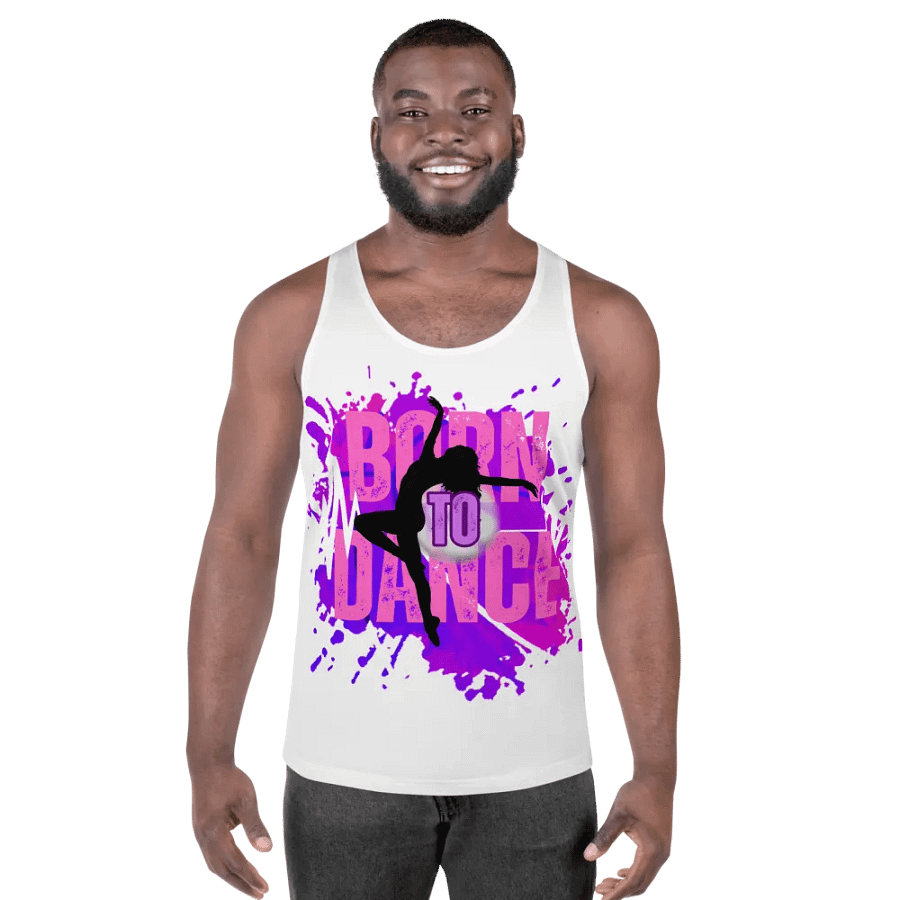 Born to Dance Her Silhouette Energetic Vibes Full Print Tank product image (5)