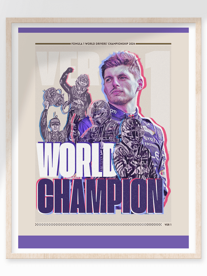 Max Verstappen 2024 World Champion | Printable Poster product image (1)