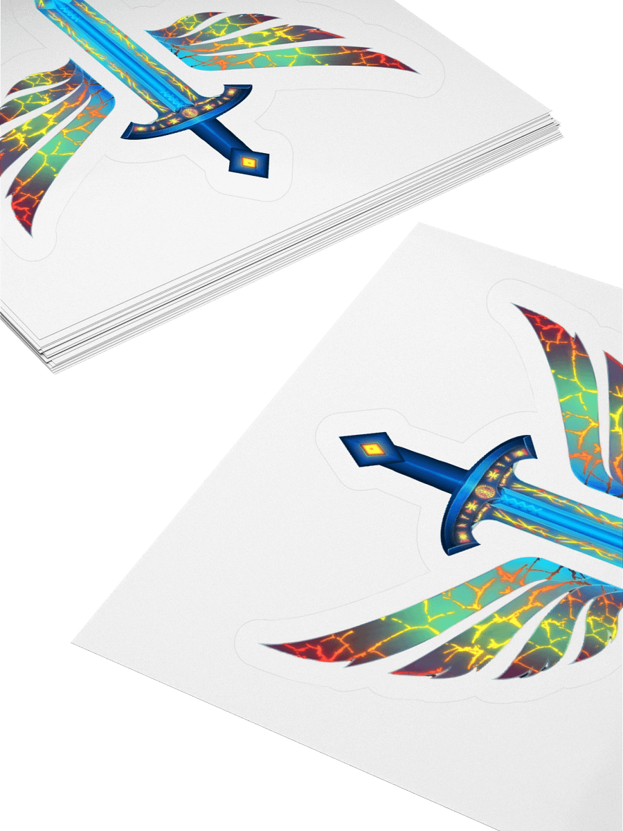 Winged Sword Fantasy Kiss Cut Stickers product image (4)