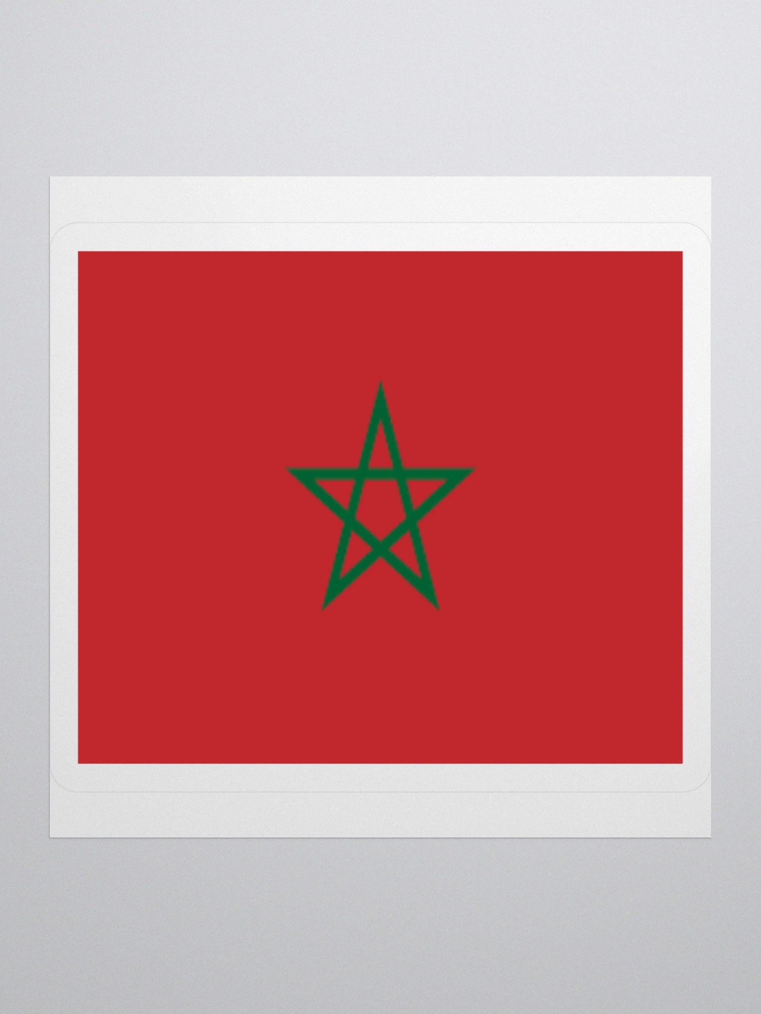 Exclusive Morocco Flag Kiss-Cut Sticker by TDS Music - Unique Design (3" x 3", 4" x 4", 5.5" x 5.5") product image (3)