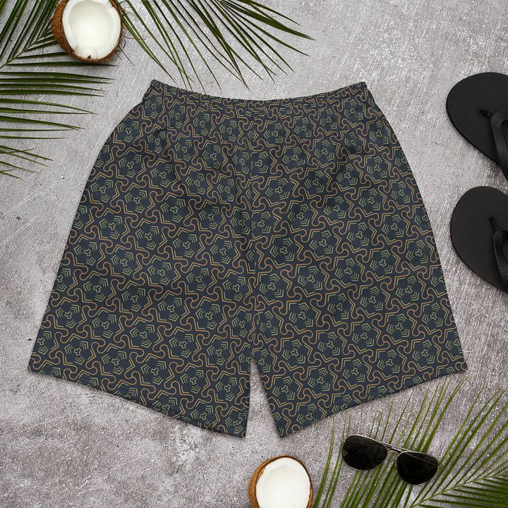Groovy Grove Geometric All Over Print Unisex Athletic Long Shorts product image (2)