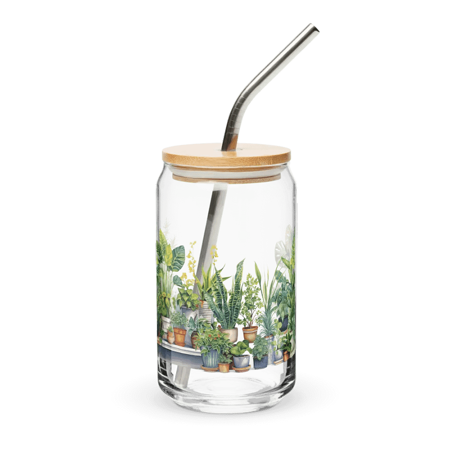 Botanical Bliss Glass Can Sipper product image (1)