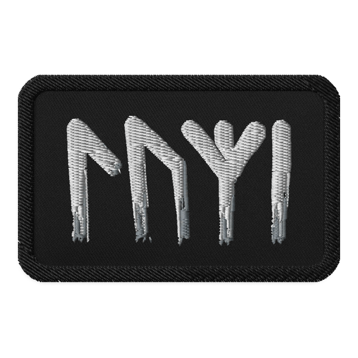 Nordische Runen | Schwarz/Weiss | Patch Rechteckig product image (1)