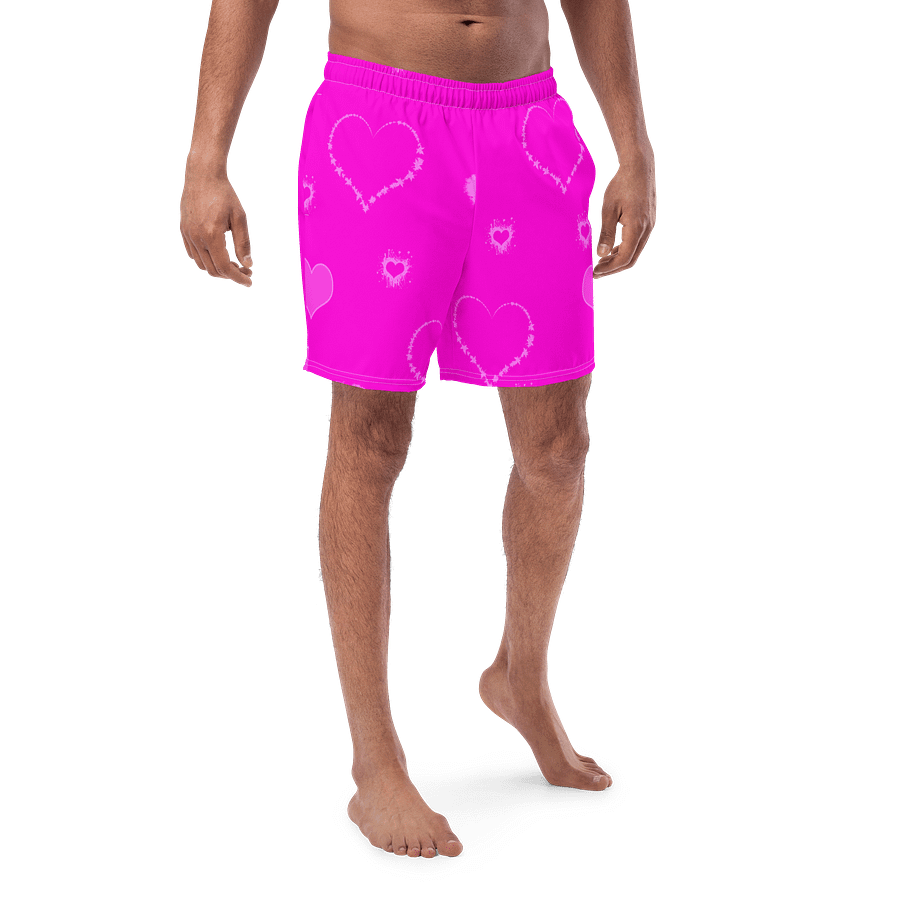 Hot Pink Hearts Swim Trunks product image (3)