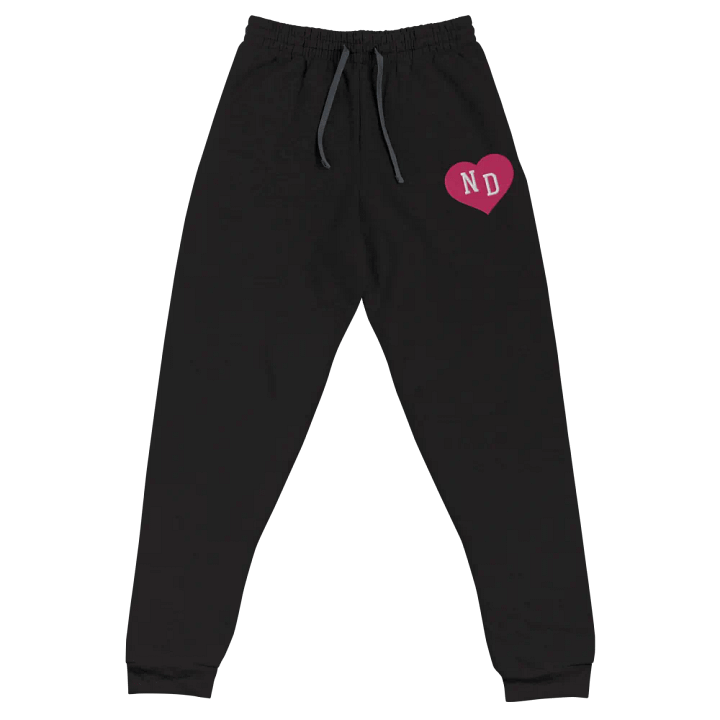 ND Heart Pink Unisex Embroidered Sweatpants product image (1)