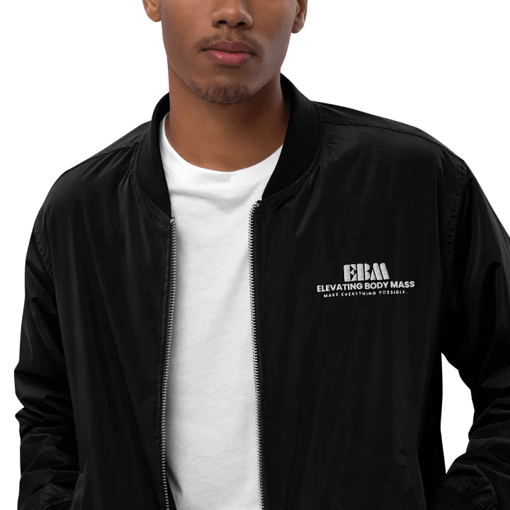 EBM Premium Recycled Bomber Jacket (White Logo) product image (10)