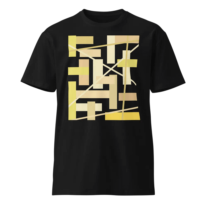 Black Background Golden Geometric Square Rectangle Line Pattern product image (1)