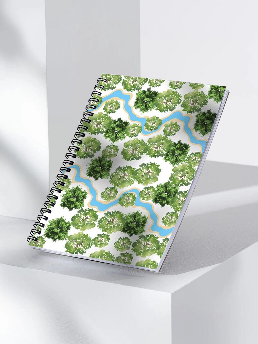 Two Rivers Artistic Floral Graphic Design Spiral Notebook product image (3)