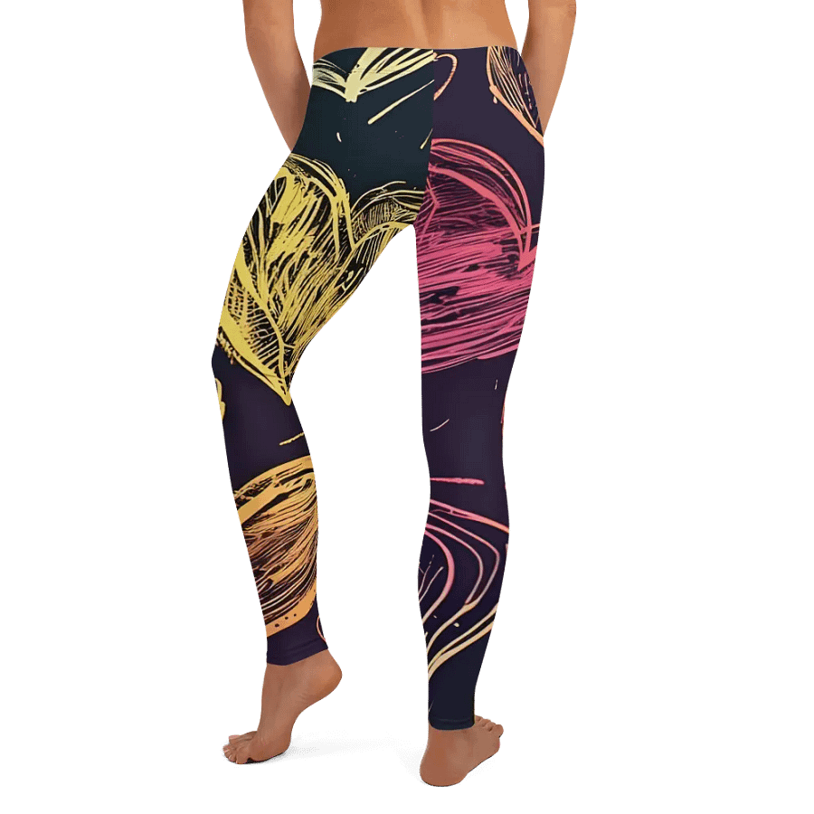 Leggings – Neon Hearts Print for Bold & Fun Style product image (8)