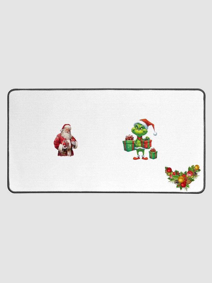 Mischievous Santa Grinch Green Desk Mat product image (1)