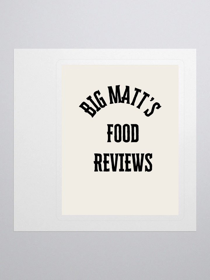 Big Matt's Food Reviews Stickers product image (1)