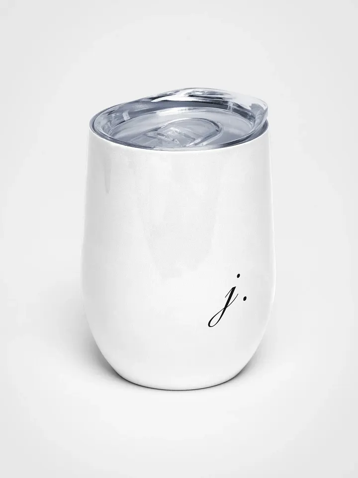 Elegant J Calligraphic Stainless Wine Tumbler product image (1)