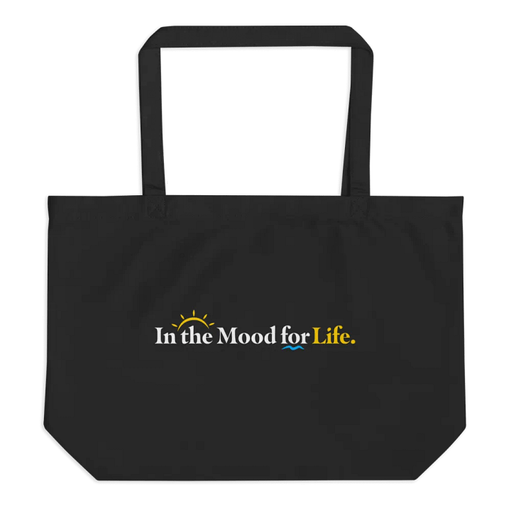 Black 100% Organic Cotton Tote Bag | Horizon Logo product image (1)