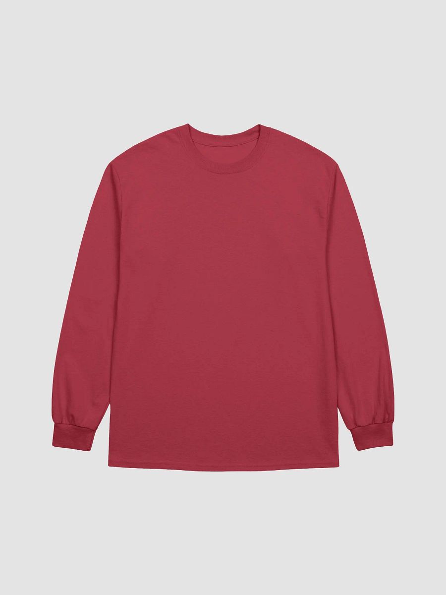 Plain Color Cardinal Red Long Sleeve T-Shirt product image (5)