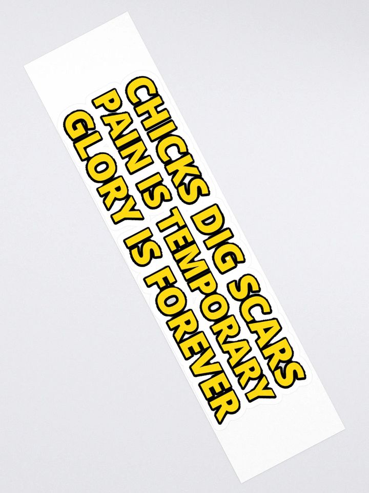 CHICKS DIG SCARS, PAIN IS TEMPORARY, GLORY IS FOREVER product image (2)