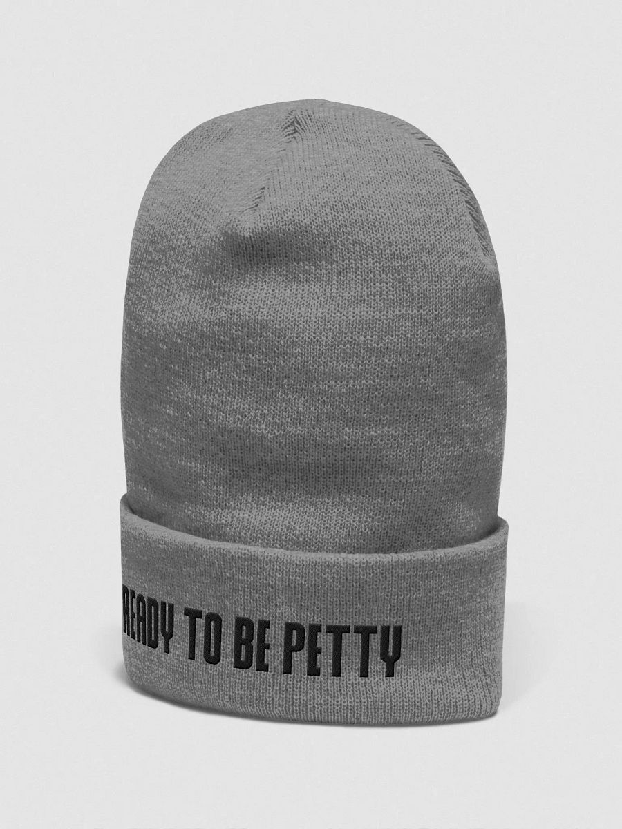 Ready To Be Petty Grey Embroidered Beanie product image (3)