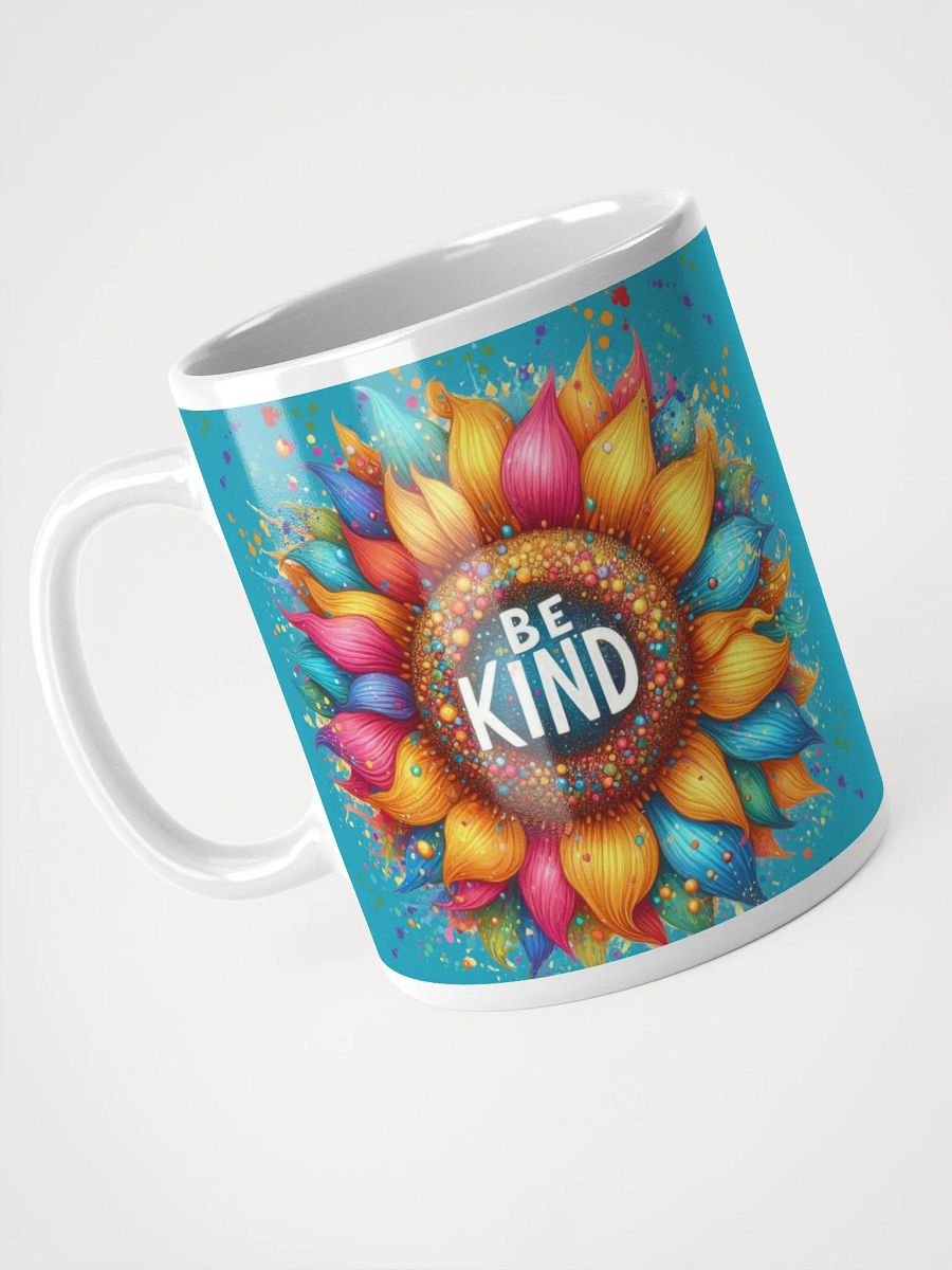 Be Kind Paint Flower Shaped Splash White Mug product image (3)