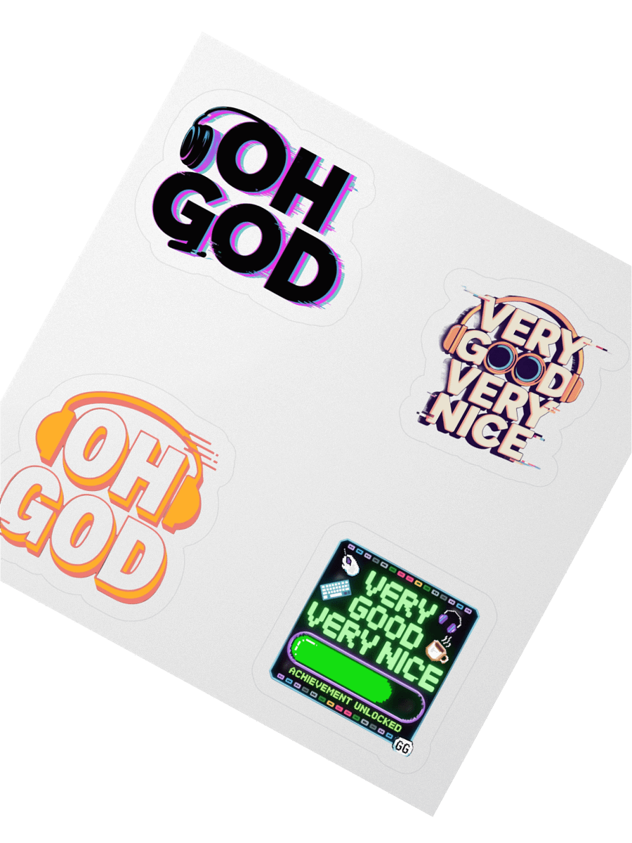 "OH GOD" + "Very Good Very Nice" | Kiss Cut Stickers product image (2)