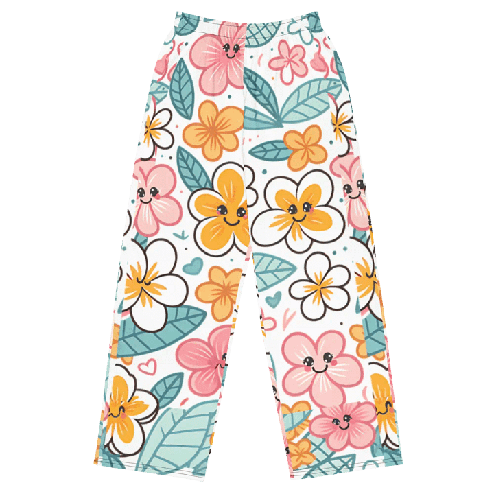 Cheerful Blooms Unisex Wide-Leg Pants product image (1)