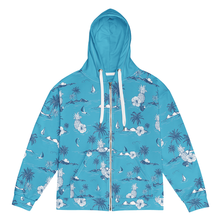 All-Over Print Island Zip Unisex Hoodie product image (1)