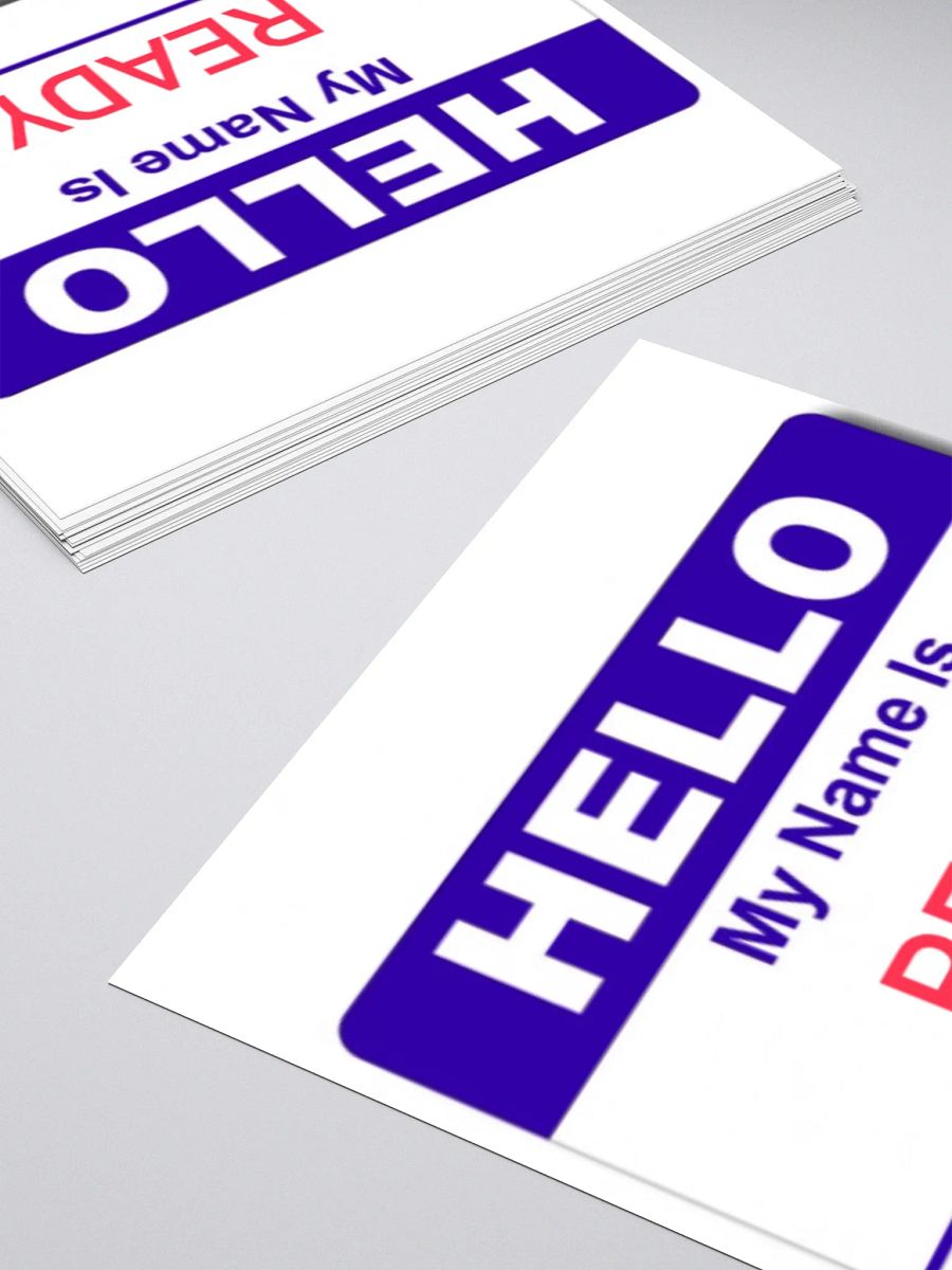 My Name is Ready Stickers product image (8)
