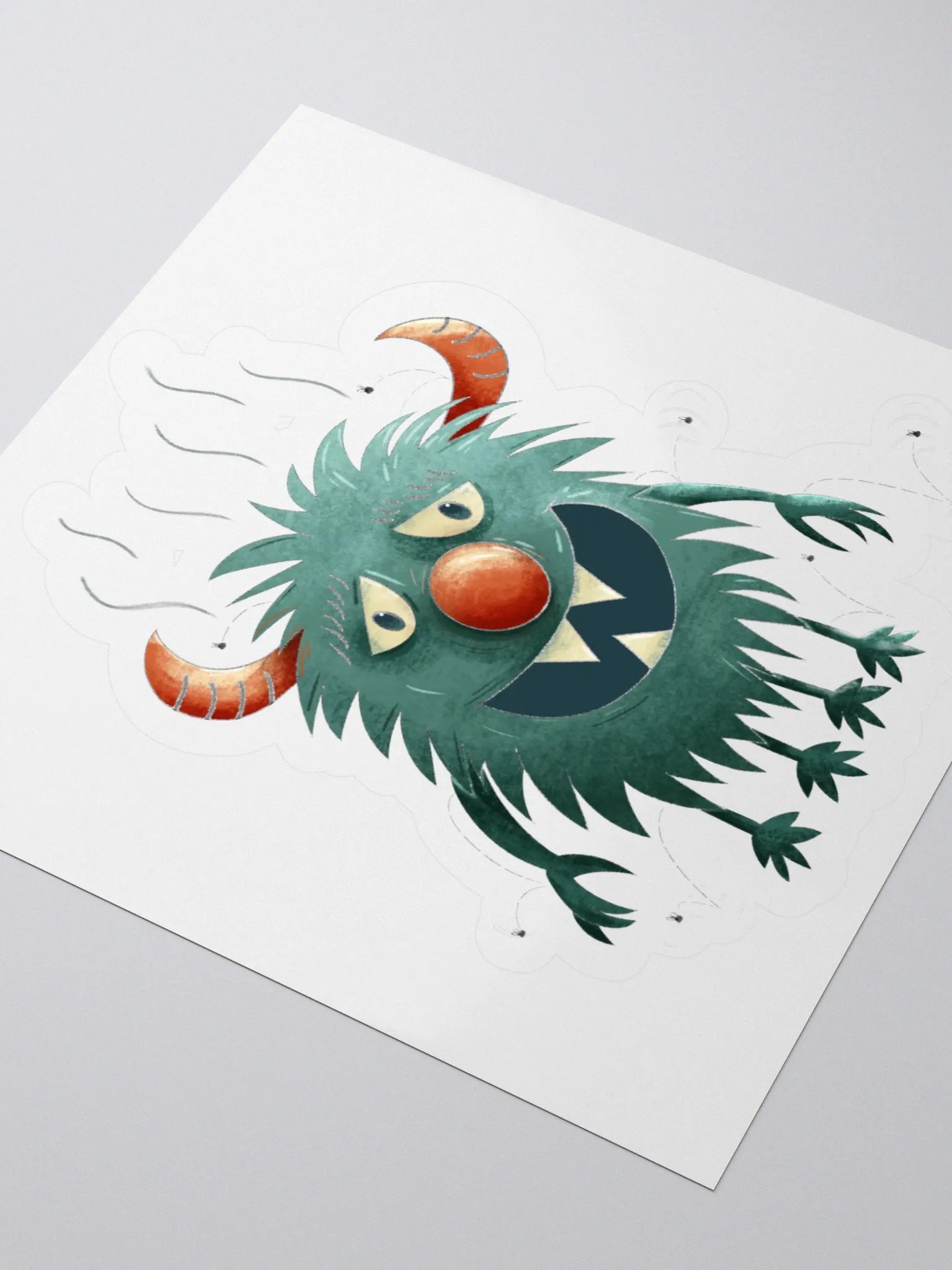 Little Monster Whiffy Kiss Cut Stickers product image (9)