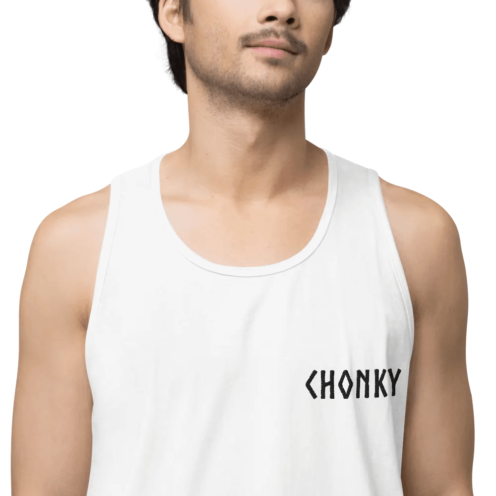 CHONKY - Tank Top Men Black Embroidery product image (2)