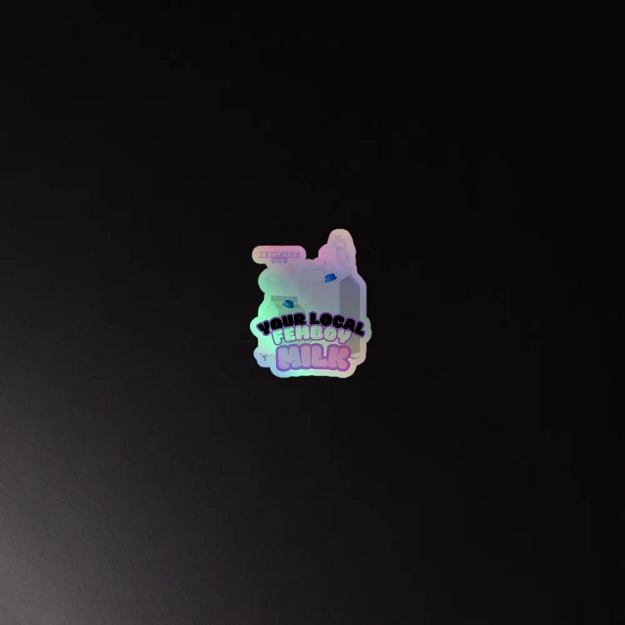 Femboy Milk Holographic sticker product image (4)